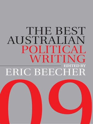 cover image of Best Australian Political Writing 2009